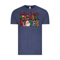 Vintage Denim Santa's Favorite Football Player For Christmas Vintage Tee - FaDigitalArtStudio
