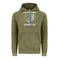 Vintage Olive national police week shirt in memory and honor us flag Vintage Hoodie - linhVisuals