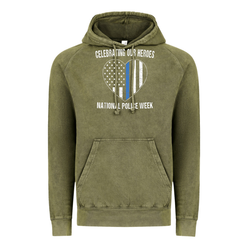 National Police Week Shirt Vintage Blue Line American Flag Vintage Hoodie by linhVisuals | Teevron