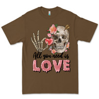 Cacao Skull all you need is love Premium Tee - FaDigitalArtStudio