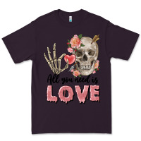 Plum Skull all you need is love Premium Tee - FaDigitalArtStudio