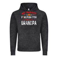 Vintage Black mens father's day my favorite firefighter calls me grandpa premium Vintage Hoodie - linhVisuals