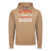 Vintage Coffee mens father's day my favorite firefighter calls me grandpa premium Vintage Hoodie - linhVisuals
