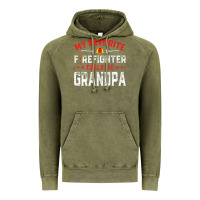 Mens Father's Day My Favorite Firefighter Calls Me Grandpa Premium Vintage Hoodie | Teevron