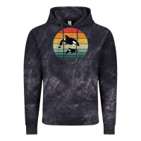 Cloud Black orca family vintage retro art, killer whale family Vintage Hoodie - linhVisuals