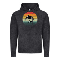 Vintage Black orca family vintage retro art, killer whale family Vintage Hoodie - linhVisuals