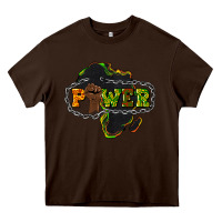 Chocolate Brown Power Black History Heavy Core Tee - HowdyJamesFarm