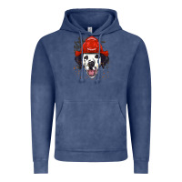 Vintage Denim dalmatian firefighter dalmatian dog lover Vintage Hoodie - linhVisuals