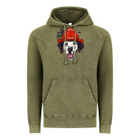 Vintage Olive dalmatian firefighter dalmatian dog lover Vintage Hoodie - linhVisuals