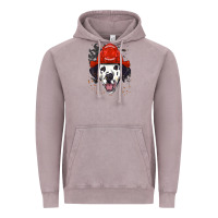 Vintage Zinc dalmatian firefighter dalmatian dog lover Vintage Hoodie - linhVisuals