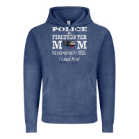 Vintage Denim police & firefighter mom, i raised mine fireman mothers day Vintage Hoodie - linhVisuals
