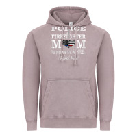 Vintage Zinc police & firefighter mom, i raised mine fireman mothers day Vintage Hoodie - linhVisuals