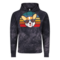 Cloud Black cool corgi vintage 80s dog lover Vintage Hoodie - linhVisuals