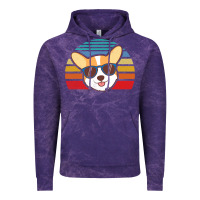 Cloud Purple cool corgi vintage 80s dog lover Vintage Hoodie - linhVisuals