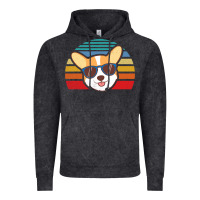 Vintage Black cool corgi vintage 80s dog lover Vintage Hoodie - linhVisuals