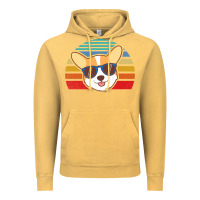 Vintage Mustard cool corgi vintage 80s dog lover Vintage Hoodie - linhVisuals