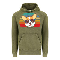 Vintage Olive cool corgi vintage 80s dog lover Vintage Hoodie - linhVisuals