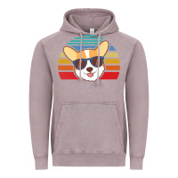 Vintage Zinc cool corgi vintage 80s dog lover Vintage Hoodie - linhVisuals