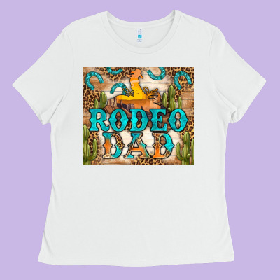 Western Rodeo Dad Tumbler Ladies Tee Designed By Bundleandbundleshop