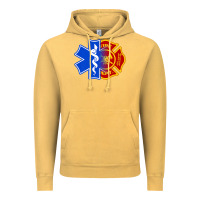 Vintage Mustard emt firefighter ems fire first responder premium Vintage Hoodie - linhVisuals