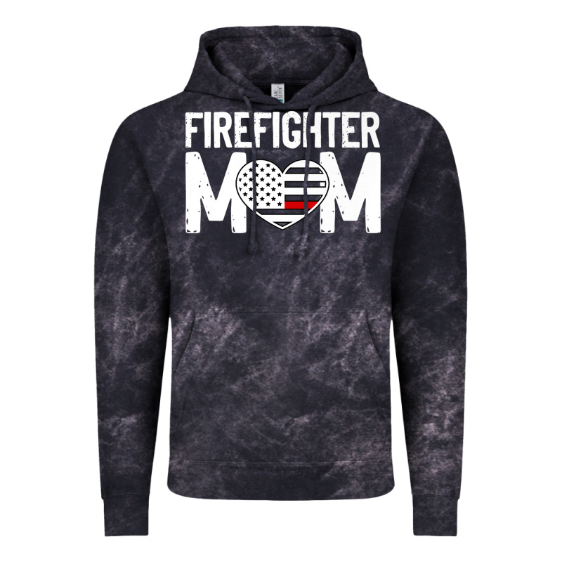Female Firefighter Mom Thin Red Line Flag Firefighting Premium Vintage Hoodie by linhVisuals | Teevron