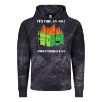 Cloud Black dumpster fire its fine im fine Vintage Hoodie - linhVisuals