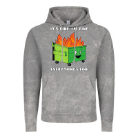 Cloud Rock dumpster fire its fine im fine Vintage Hoodie - linhVisuals