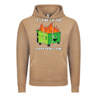 Vintage Coffee dumpster fire its fine im fine Vintage Hoodie - linhVisuals