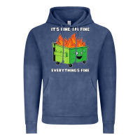 Vintage Denim dumpster fire its fine im fine Vintage Hoodie - linhVisuals