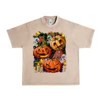 French Oak Halloween Pumpkins Urban Heavy Tee - BundleAndBundleShop