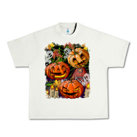 Pistachio Halloween Pumpkins Urban Heavy Tee - BundleAndBundleShop