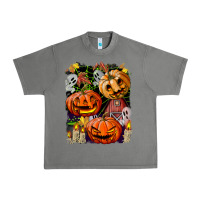 Tornado Halloween Pumpkins Urban Heavy Tee - BundleAndBundleShop