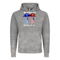 Cloud Rock support our police & fire departments   1st responders premium Vintage Hoodie - linhVisuals