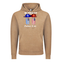 Vintage Coffee support our police & fire departments   1st responders premium Vintage Hoodie - linhVisuals