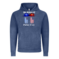 Vintage Denim support our police & fire departments   1st responders premium Vintage Hoodie - linhVisuals