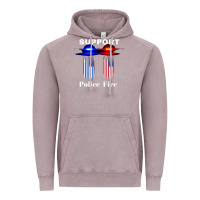 Vintage Zinc support our police & fire departments   1st responders premium Vintage Hoodie - linhVisuals