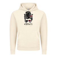 Vintage Artic fire wife messy bun firefighter wife thin red line husband Vintage Hoodie - linhVisuals