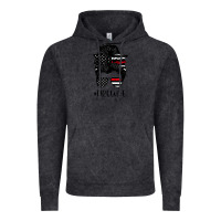 Vintage Black fire wife messy bun firefighter wife thin red line husband Vintage Hoodie - linhVisuals