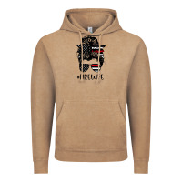 Vintage Coffee fire wife messy bun firefighter wife thin red line husband Vintage Hoodie - linhVisuals
