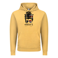 Vintage Mustard fire wife messy bun firefighter wife thin red line husband Vintage Hoodie - linhVisuals