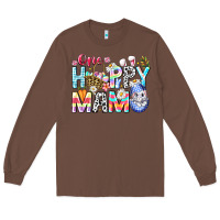 Chestnut One Happy Mama Easter Bunny Long Sleeve Tee - CowhideDigitalArt