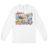 White One Happy Mama Easter Bunny Long Sleeve Tee - CowhideDigitalArt