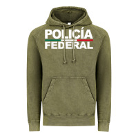 Vintage Olive mexico policia federal mexican police law enforcement Vintage Hoodie - linhVisuals