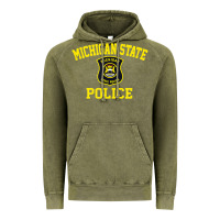 Vintage Olive michigan state police Vintage Hoodie - linhVisuals