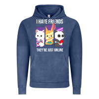 Vintage Denim i have friends they are just online Vintage Hoodie - linhVisuals