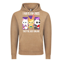 Vintage Coffee i have friends they are just online Vintage Hoodie - linhVisuals