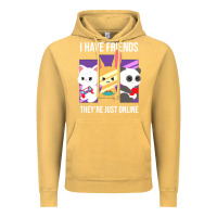 Vintage Mustard i have friends they are just online Vintage Hoodie - linhVisuals