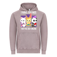 Vintage Zinc i have friends they are just online Vintage Hoodie - linhVisuals