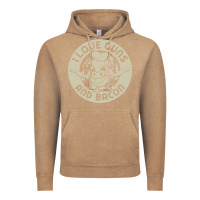 Vintage Coffee i love guns bacon pork pig funny gun Vintage Hoodie - linhVisuals