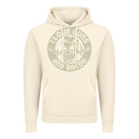 Vintage Artic i love guns bacon pork pig funny gun Vintage Hoodie - linhVisuals